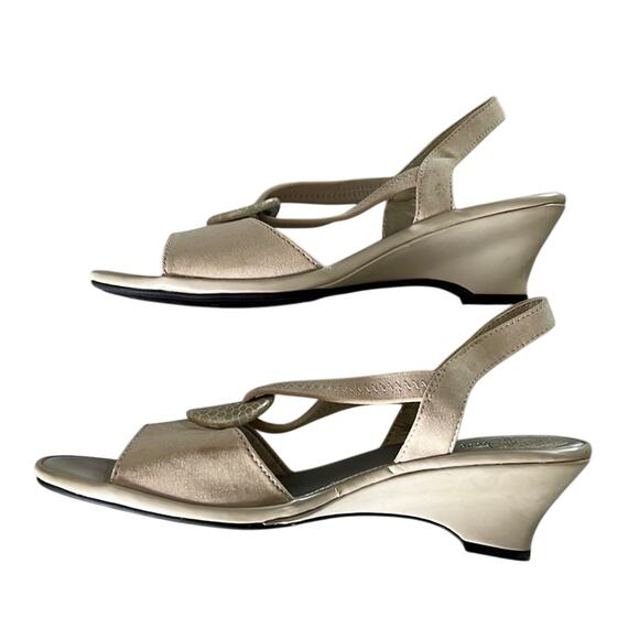 LifeStride Creamy Beige Sling Back Heels Shoes Woman Size 9M - Picture 5 of 9